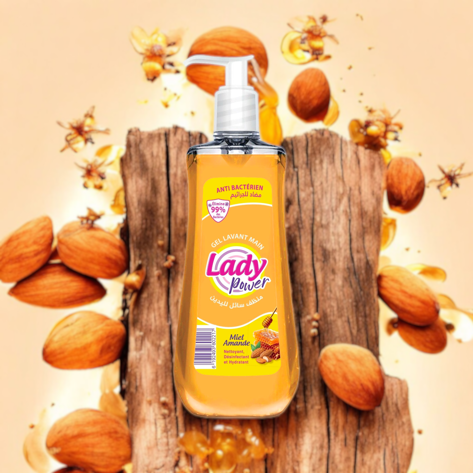 Lady Power Gel Lavant - Miel Almond